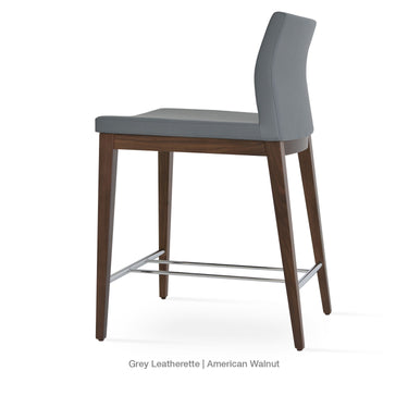 Pasha Wood Stools Leather by SohoConcept - New