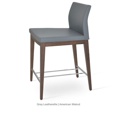 Pasha Wood Stools Leather by SohoConcept - New