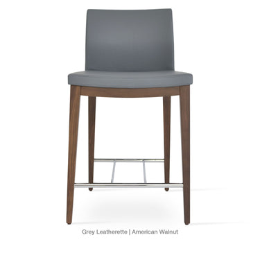 Pasha Wood Stools Leather by SohoConcept - New