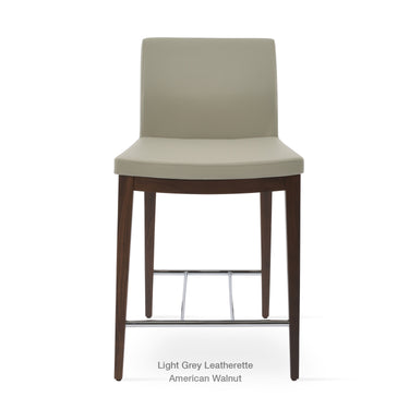 Pasha Wood Stools Leather by SohoConcept - New