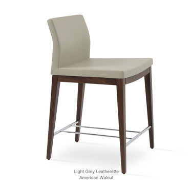 Pasha Wood Stools Leather by SohoConcept - New