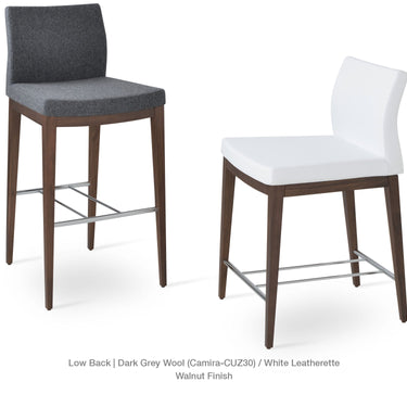 Pasha Wood Stools Fabric by SohoConcept - New