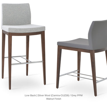 Pasha Wood Stools Fabric by SohoConcept - New