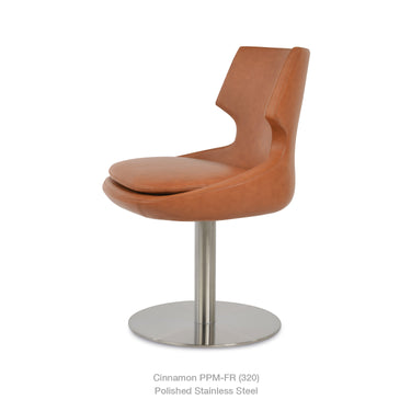 Patara Round Swivel Chair Leather by SohoConcept - New