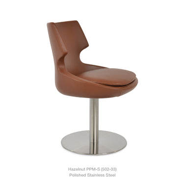 Patara Round Swivel Chair Leather by SohoConcept - New