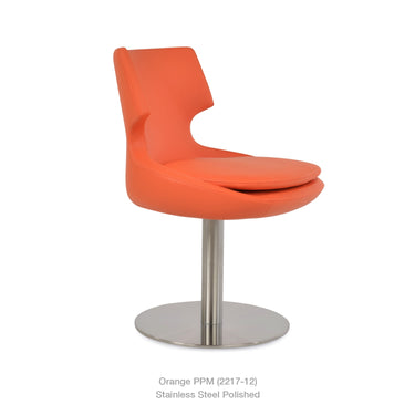 Patara Round Swivel Chair Leather by SohoConcept - New
