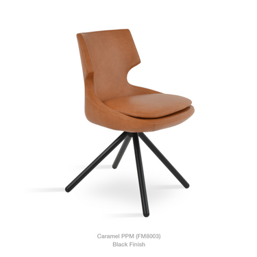 Patara Stick Swivel Chair Leather by SohoConcept - New