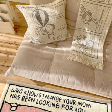 Black & White Peanuts Comic Dessert Blanket by Maison Deux, photo 2