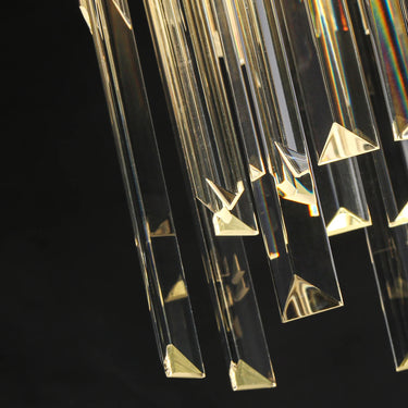 Modern Pendant Light with Crystals - Peludo 8" Glam Brass LED