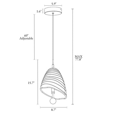 Small Pendant Light for Dining Room - Diagram