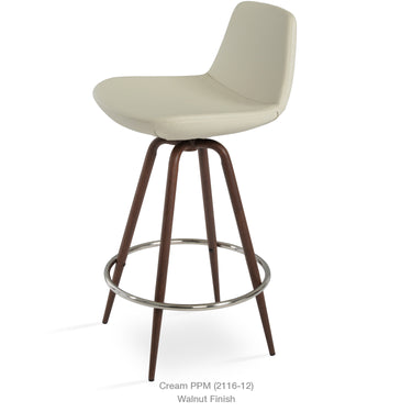 Pera Max Swivel Stool Leather by SohoConcept - New