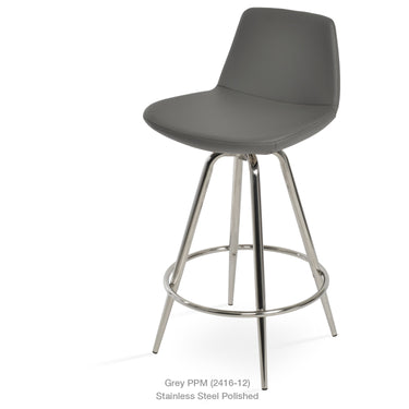 Pera Max Swivel Stool Leather by SohoConcept - New