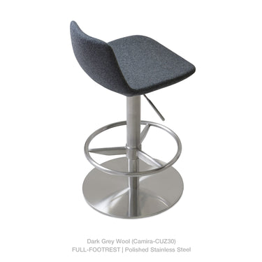 Pera Piston T Footrest Stool Leather by SohoConcept - New