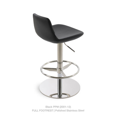Pera Piston Full Footrest Stool Leather by SohoConcept - New