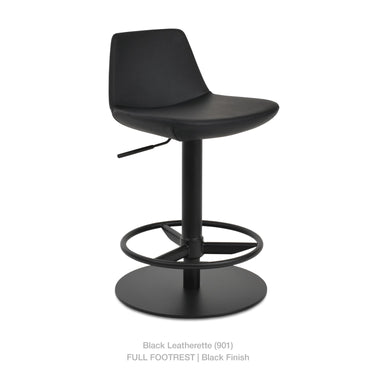 Pera Piston Full Footrest Stool Leather by SohoConcept - New