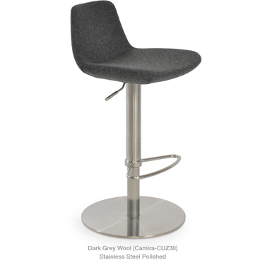 Pera Piston Half Footrest Stool Fabric by SohoConcept - New