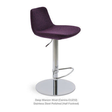 Pera Piston Half Footrest Stool Fabric by SohoConcept - New