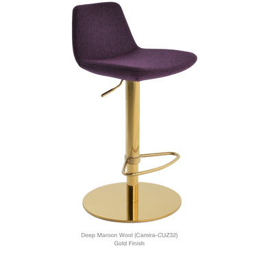 Pera Piston Half Footrest Stool Fabric by SohoConcept - New