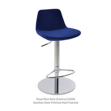 Pera Piston Half Footrest Stool Fabric by SohoConcept - New