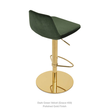 Pera Piston Half Footrest Stool Fabric by SohoConcept - New