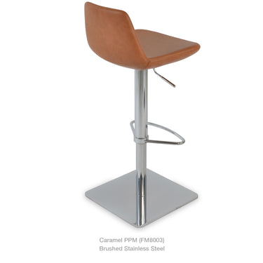 Pera Piston Half Footrest Stool Leather by SohoConcept - New