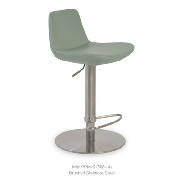 Pera Piston Half Footrest Stool Leather by SohoConcept - New