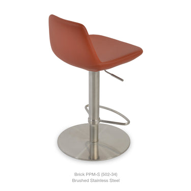 Pera Piston Half Footrest Stool Leather by SohoConcept - New