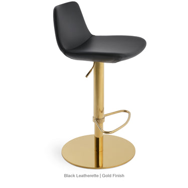 Pera Piston Half Footrest Stool Leather by SohoConcept - New