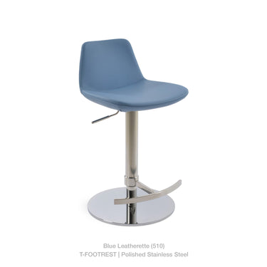 Pera Piston T Footrest Stool Leather by SohoConcept - New