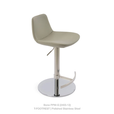Pera Piston T Footrest Stool Leather by SohoConcept - New
