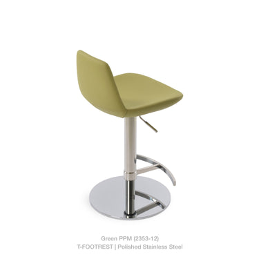 Pera Piston T Footrest Stool Leather by SohoConcept - New