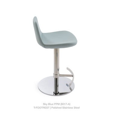 Pera Piston T Footrest Stool Leather by SohoConcept - New