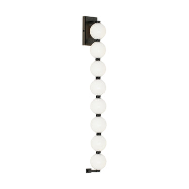 Modern 28 inch LED wall light in dark bronze for luxury residential interiors