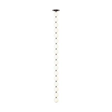 Modern hanging light fixture with hand-blown orbs and Dark Bronze accents for residential and commercial interiors