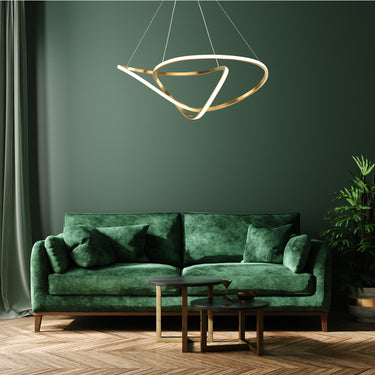 ET2 Perpetual ribbon pendant installed in a room
