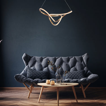 ET2 Perpetual ribbon pendant installed in a room