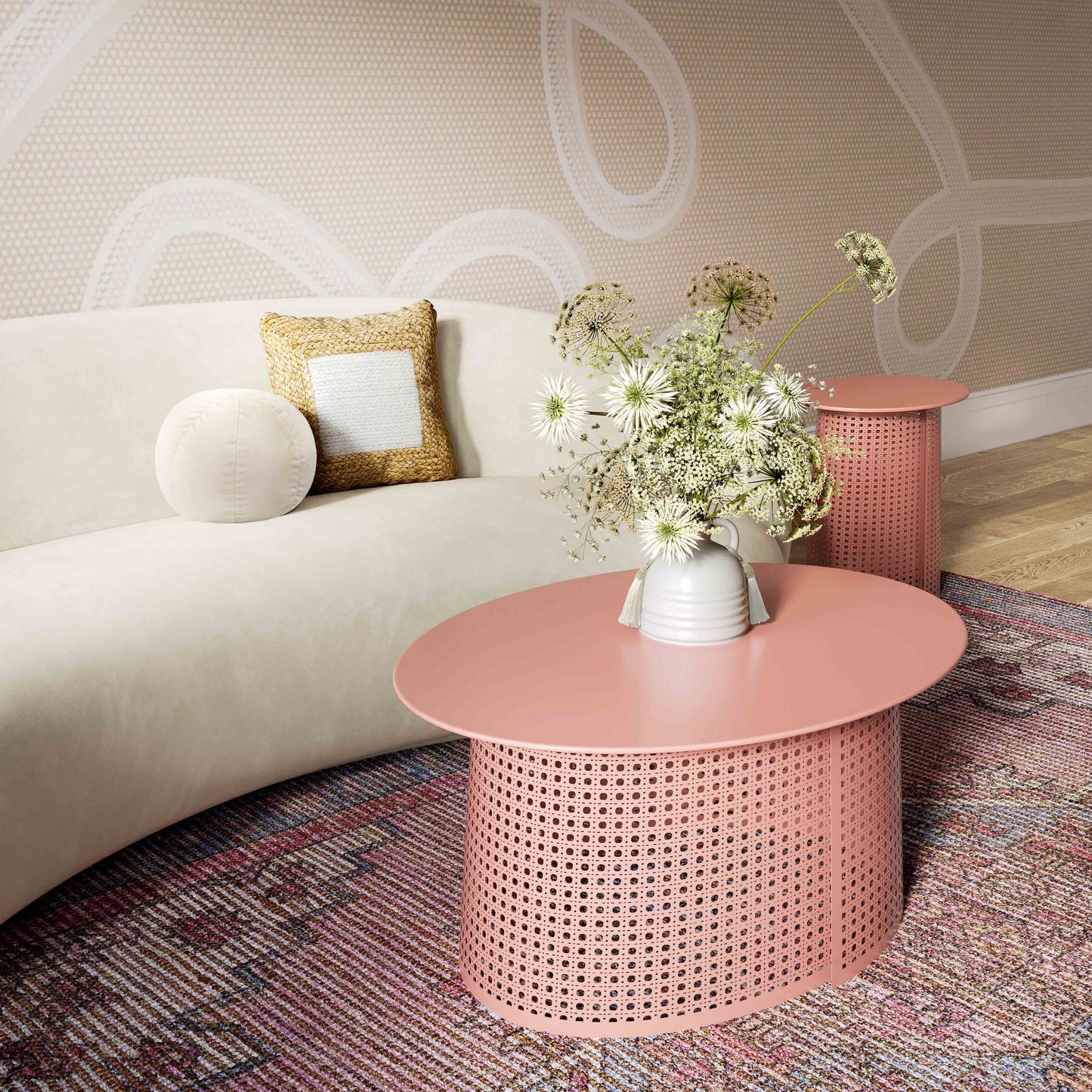 Tov Furniture Pesky Coral Pink Coffee Table