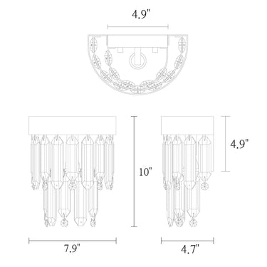 Art Deco Crystal Wall Sconce Illuminating a Modern Bathroom