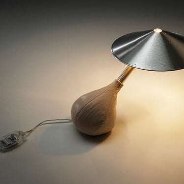 Piccola Modern Table Lamp with Italian Leather Base and Dimmer by Pablo Designs - image 5
