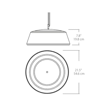 BlackJack Lighting Pillbox 20" Pendant Light