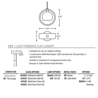 Besa Lighting Pogo Mini LED Pendant
