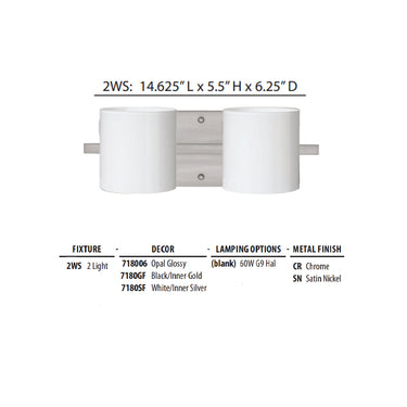 Besa Lighting Pogo 2-Light LED Vanity