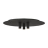 Ponte 16-Inch 3-Light LED Flush Mount in Nightshade Black for Modern Residential and Commercial Ceilings