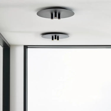 Contemporary Black Flush Mount Ceiling Light – Ponte 16-Inch by Visual Comfort for Any Room