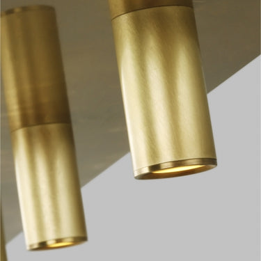 Visual Comfort Ponte 50" chandelier in natural brass for luxury home and office lighting