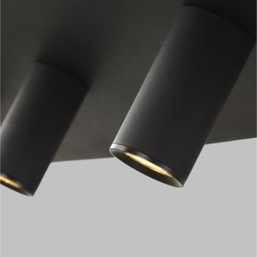 Ponte 50 inch linear LED chandelier in Nightshade Black for upscale dining and living spaces