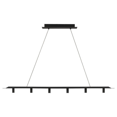 Modern Nightshade Black LED chandelier for commercial office lighting by Visual Comfort