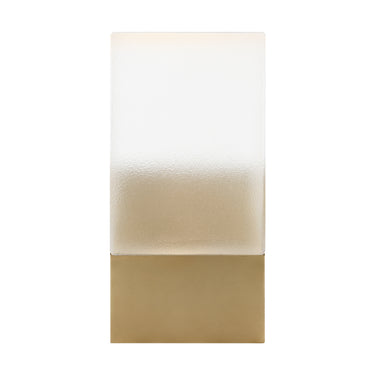 Kelly Wearstler Pezzo Lamp in Textured Glass and Antique Brass – USB-C Rechargeable
