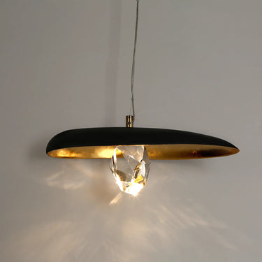 Black & Gold Crystal Pendant Chandelier, 15 Lights - HA05139 