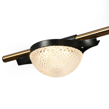 LED Kitchen Island Light with Black and Brass Finish